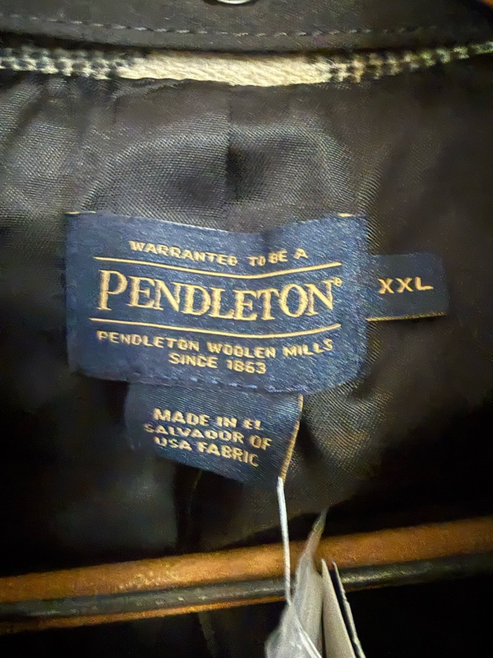 Pendleton Harding Shearling Collar Wool Coat – Women’s XXL – Black/Cream Pattern - Picture 6 of 12